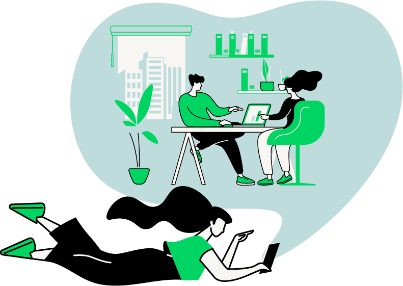 スマホでいつでもオフィス見学